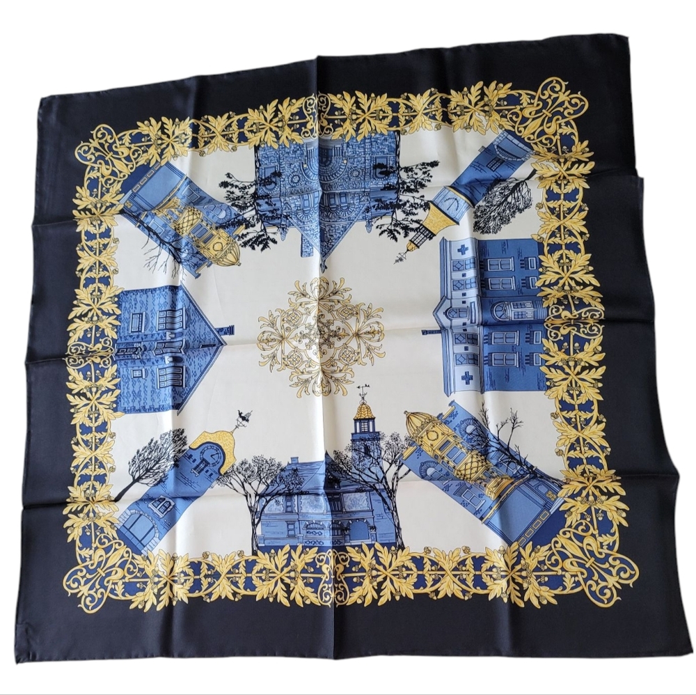 Cecy Jones Silk Architectural Design Scarf